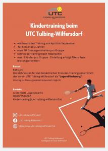 Komm zum UTC Kinder-/Jugendtraining 2023 